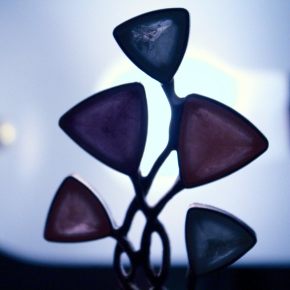 [UNKNOWN] Branching Necklace with Pastel Pyramids - Picture 13 of 14